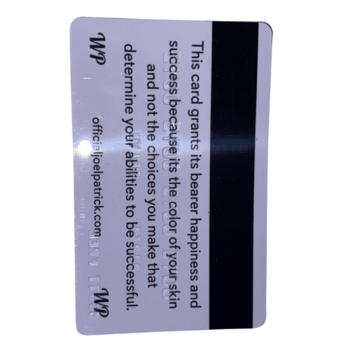 White Privilege Card - Trumps Everything! gag credit card featuring bold gold lettering, humorously designed for conversation starters.