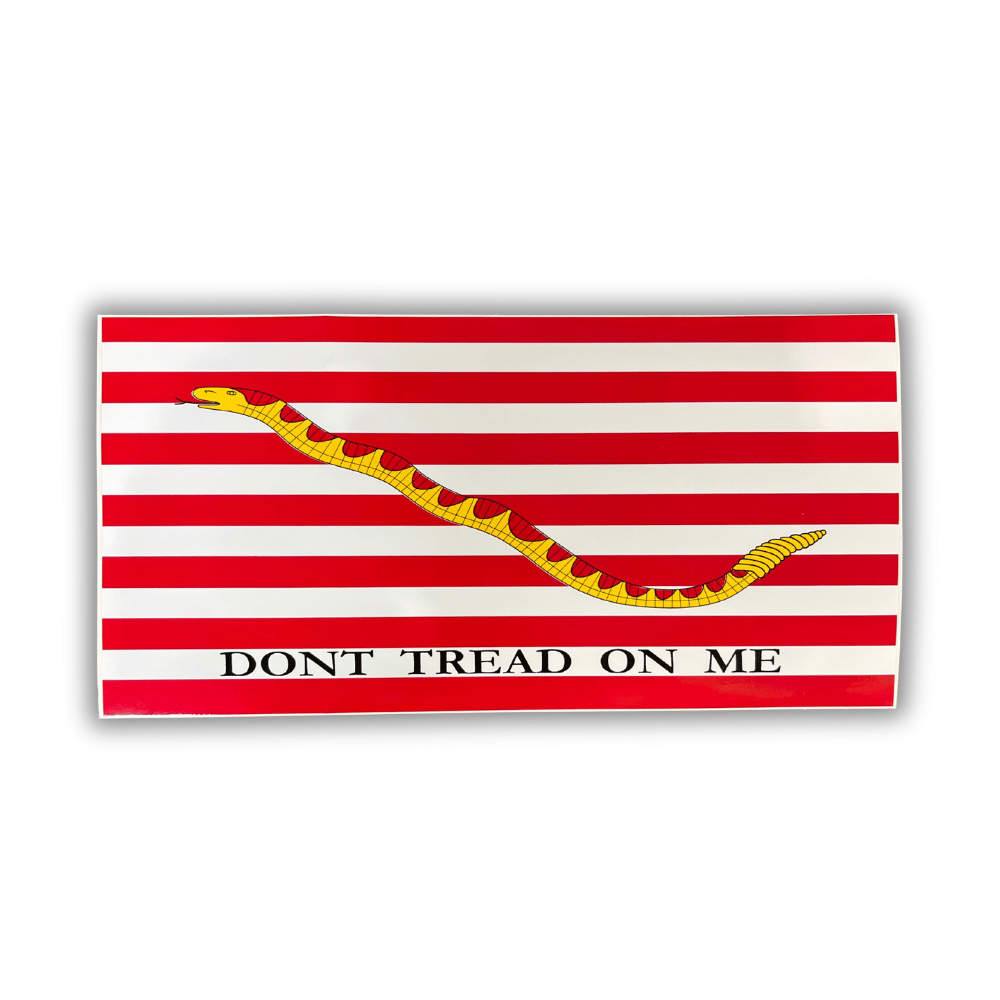 First Navy Jack bumper sticker in bold design displayed on the back of a truck, showcasing American pride and military heritage.