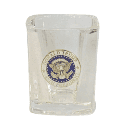 Donald Trump 45th President Glass Shot glass with presidential seal