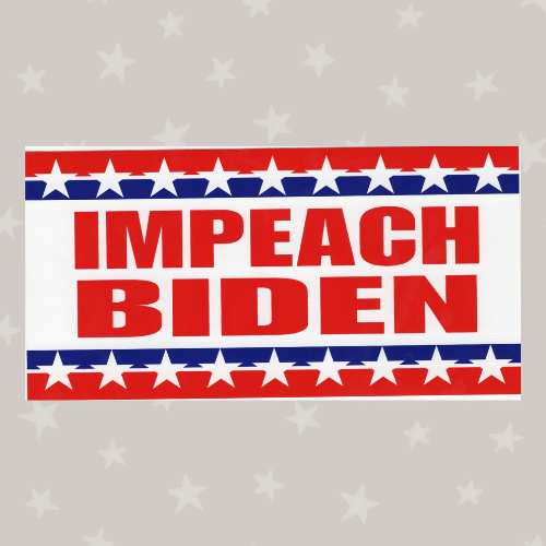 Impeach Biden vinyl car bumper sticker