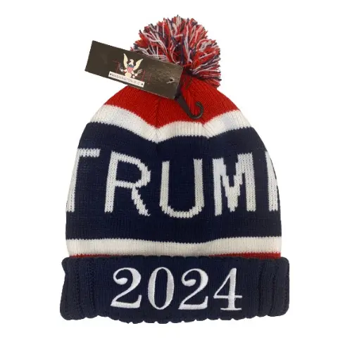 Striped Trump 2024 Wool Beanie 