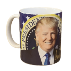 president trump face on coffee mug