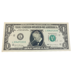 sleepy Pinocchio Joe dollar bill
