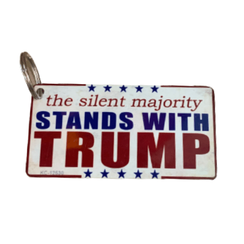 the silent majority stands with trump keychain
