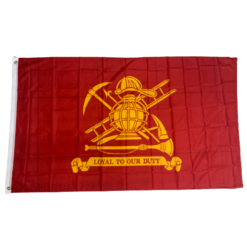 Loyal to our duty Fire department 3x5 flag