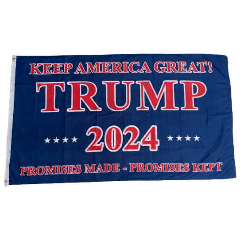 Keep America Great Trump 2024 promises made promises kept 3x5 flag