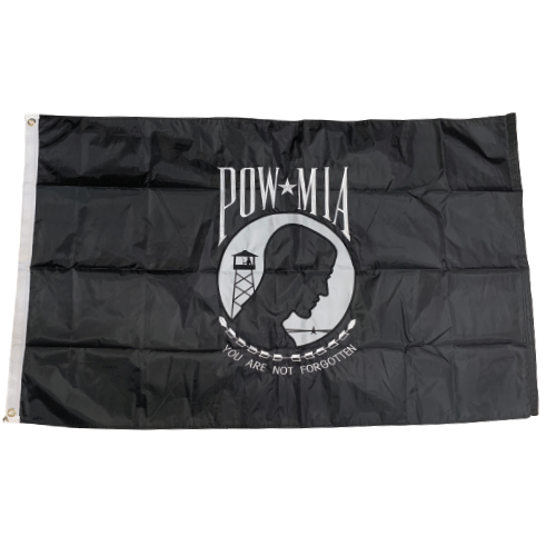Double sided black prisoners of war 3x5 flag