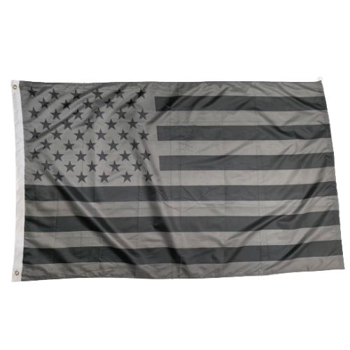 Grey USA 3x5 Flag