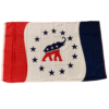 patriotic flag with republican elephant 3x5