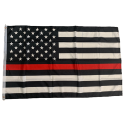 Thin red line Support Fire department 3x5 flag
