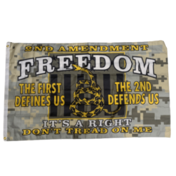 The First Amendment Defines Us the 2nd Amendment Defends Us 3x5 flag