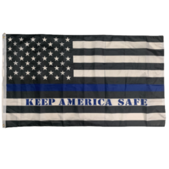 Thin blue line Keep America safe 3x5 flag