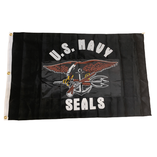 US Navy Seals embroidered double sided 3x5 flag