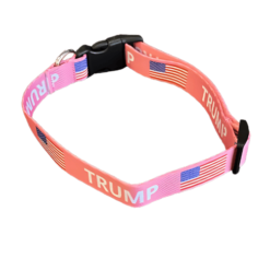 Pink Trump dog collar