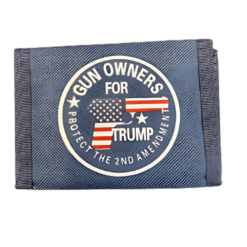 GUN OWNERS FOR TRUMP WALLET. DESIGN ALSO SAYS PROTECT THE 2ND AMEMDMENT