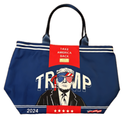 Trump Take America Back Trump 2024 Tote bag with a cartoon Trump on the front