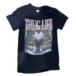 thug life black tshirt