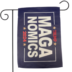 BLUE TRUMP MAGANOMICS 2024 GARDEN FLAG