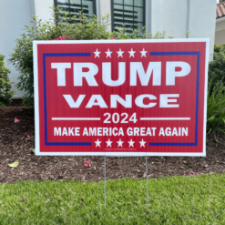 trump vance red yard sign