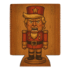 Trump Nutcracker Christmas Koozie featuring satirical wooden-style artwork — a bold, festive parody that’s perfect for the holiday season.
