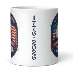 America 250th Anniversary Eagle Crest 12oz Mug featuring eagle and flag design — celebrating the U.S. Semiquincentennial and 250 years of freedom, strength, and unity.