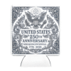 United States 250th Anniversary Heritage White Koozie featuring ornate Great Seal design — commemorating the Semiquincentennial and 250 years of American legacy and pride.