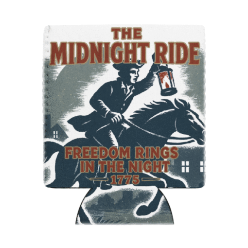 midnight town scene featuring paul revere