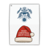 3-pack of Make Christmas Great Again greeting cards featuring a bold Santa hat design — blank inside and printed on premium matte cardstock.