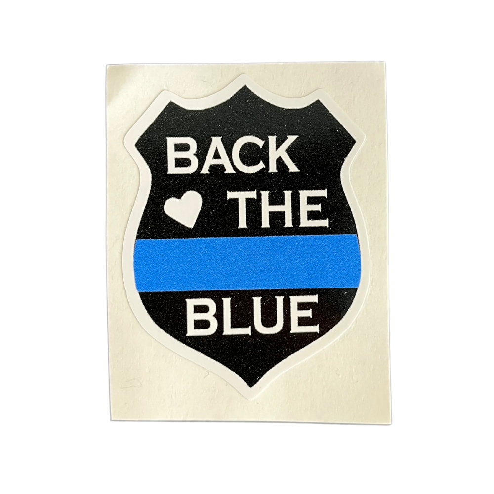 Back The Blue Shield Sticker