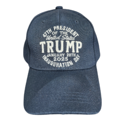 47th President Inauguration Day Navy Hat — navy embroidered hat celebrating Trump’s 47th President Inauguration Day 2025.