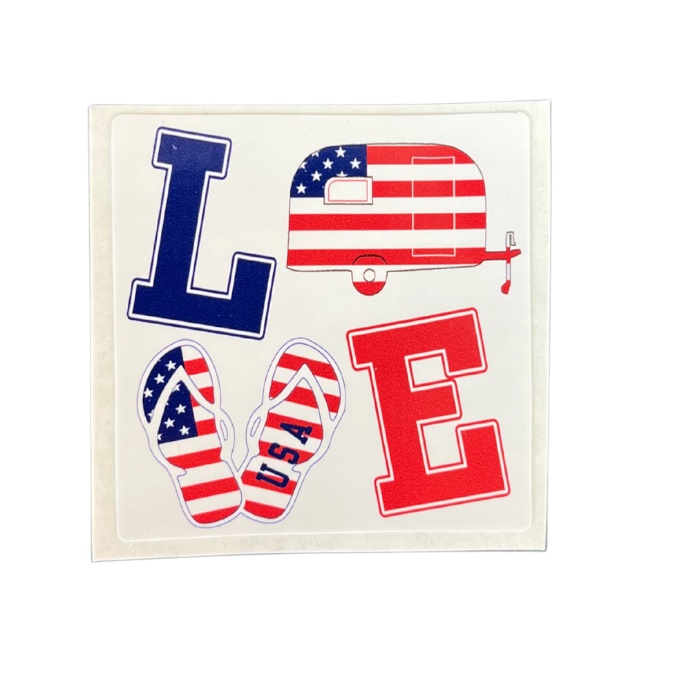 Patriotic LOVE Sticker