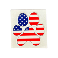 Patriotic Paw Print Sticker