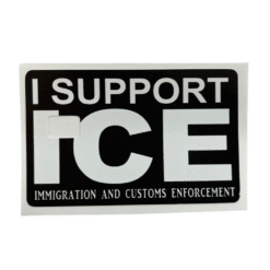 Vinyl credit card cover featuring a bold “I Support ICE” design with a chip cut-out.