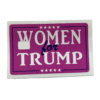 Vinyl credit card cover featuring a pink-and-purple “Women for Trump” design with a chip cut-out.