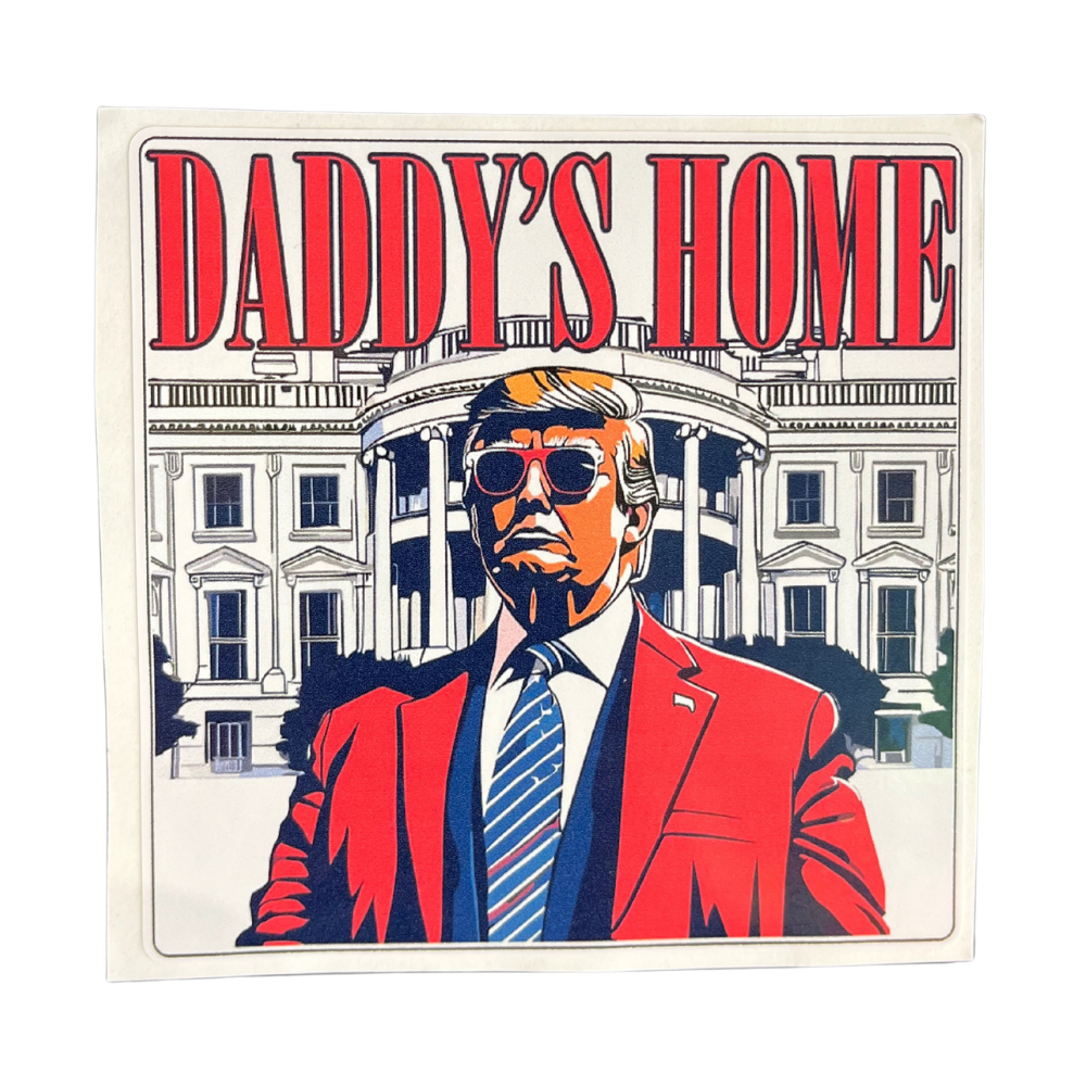 Red Daddy's Home Sticker