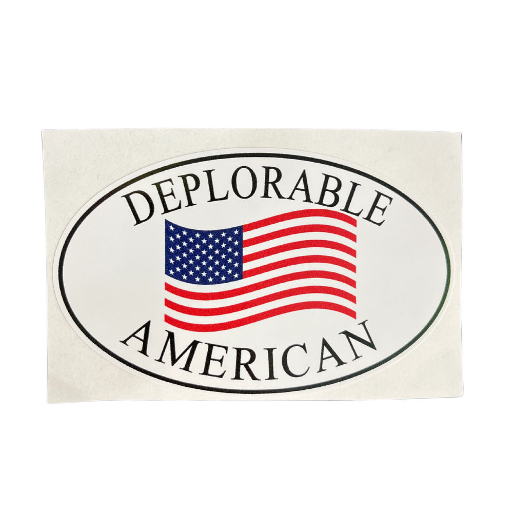 Deplorable American Oval Sticker