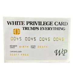 White Privilege Card Sticker
