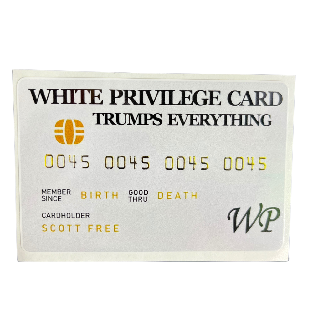 White Privilege Card Sticker