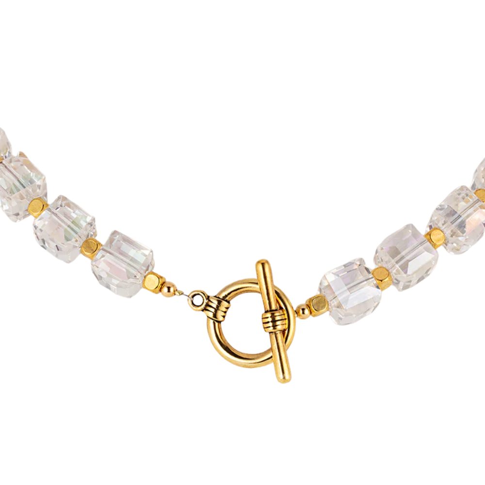 Green Room Crystal Cube Necklace - Image 2