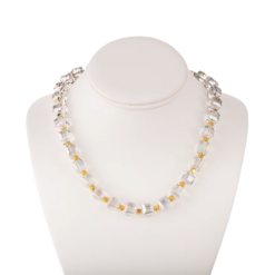 Green Room Crystal Cube Necklace