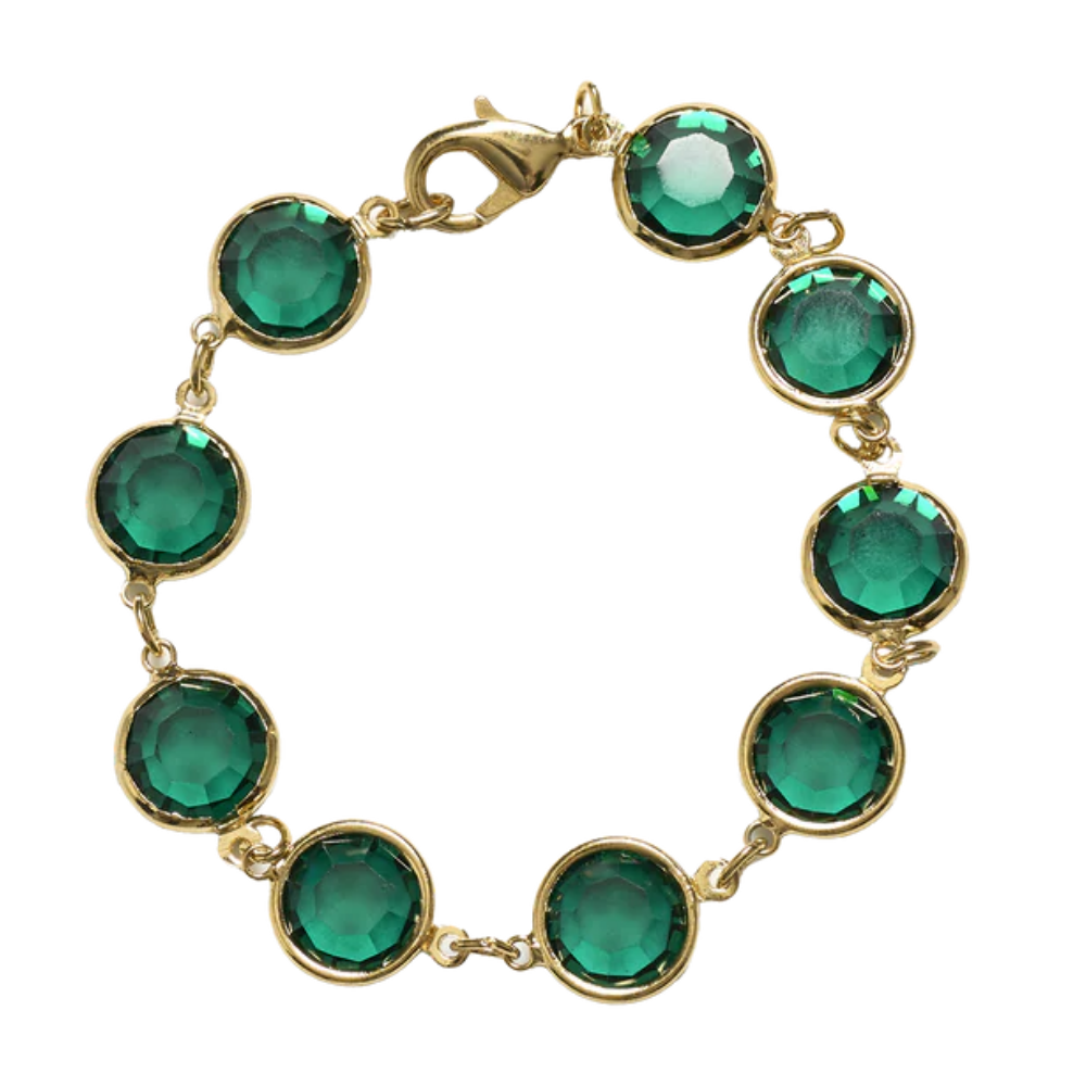 Green Room Faceted Stone Bracelet in 14k Gold