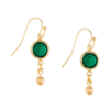 Faceted-stone drop earrings in 14k-style gold, inspired by the White House Green Room — a refined, versatile accessory that adds subtle elegance to formal or everyday outfits.