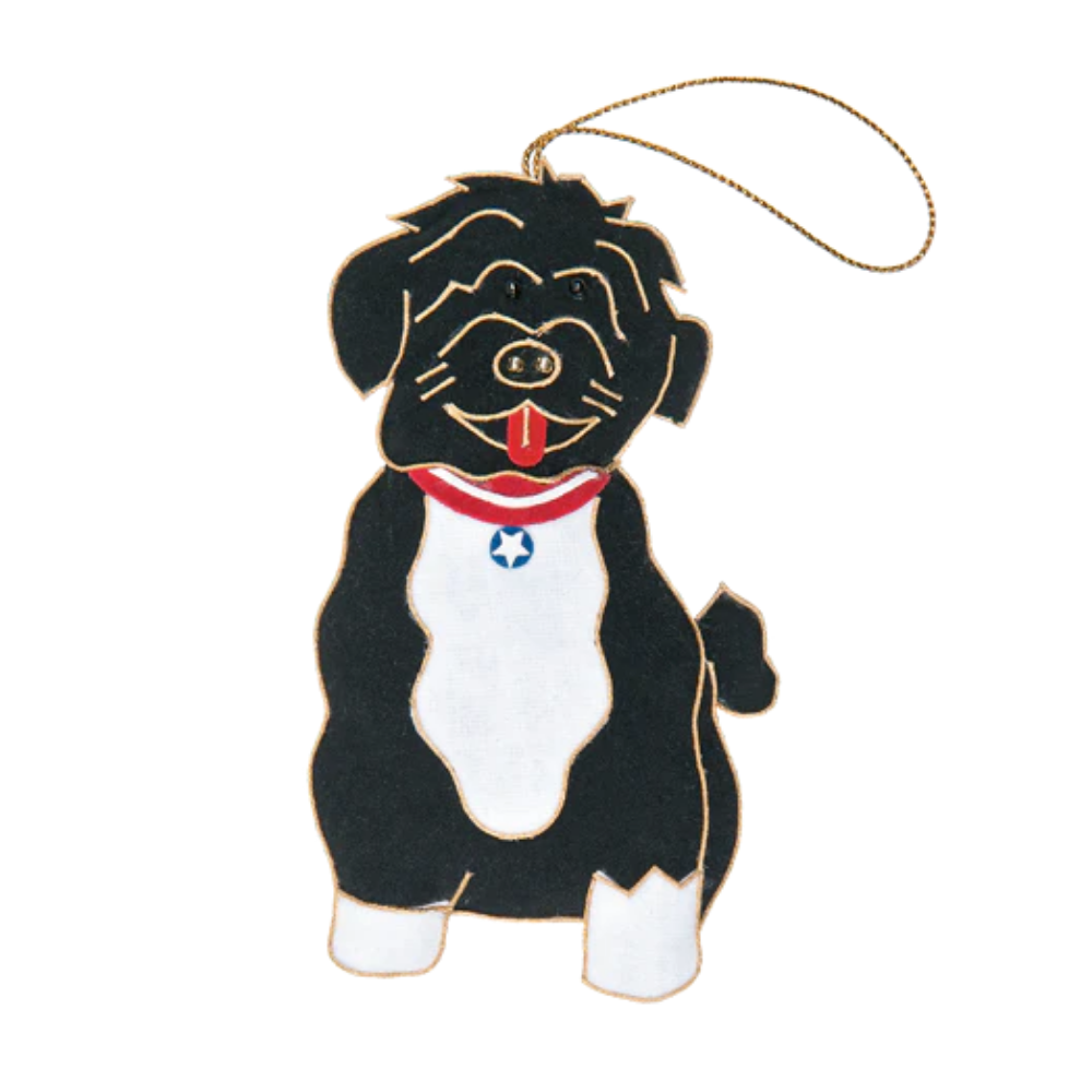 A commemorative ornament celebrating “Bo,” the White House’s famed first dog — a warm, charming keepsake suitable for holiday décor or a year-round collection.