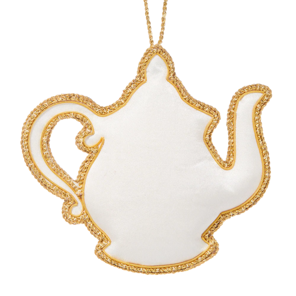 A felt teapot ornament inspired by the 1846 Polk China service — a subtle, historically grounded keepsake that brings a piece of White House heritage to your holiday décor.