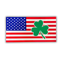 Irish Clover USA Flag Bumper Sticker