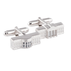 Silver White House Charm Cufflinks