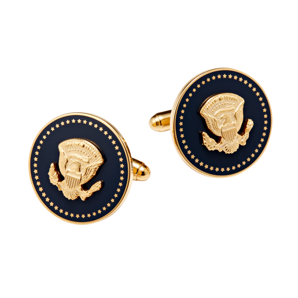 Gold and Navy Truman Seal Cufflinks