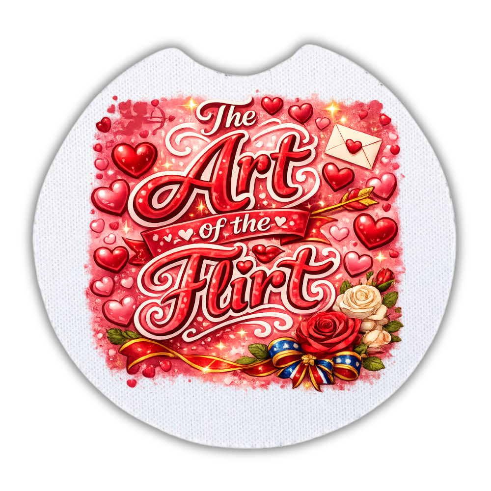 The Art of the Flirt Car Coasters 3-Pack