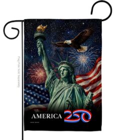 America 250 Flag Statue of Liberty USA Garden Flag