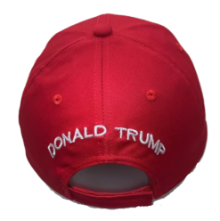 Alternative view of USA Flag Trump 45/47 Embroidered Hat Red